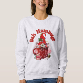 Sjatshirt Gnome Coffee Bah Humbug voor dames Trui
