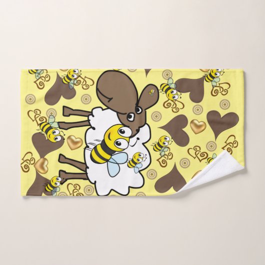 Sjeep Brown Sheep Hands Bathroom Towel sets Bad Handdoek (Handdoek)