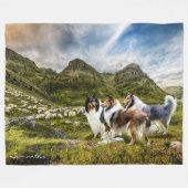 Sjeep Herding Rough Collies - Gepersonaliseerd Fleece Deken (Voorkant (Horizontaal))