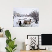 Sjeep in april sneeuw poster (Thuiskantoor)