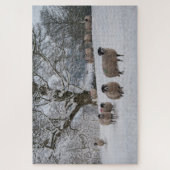 Sjeep in sneeuw legpuzzel (Verticaal)