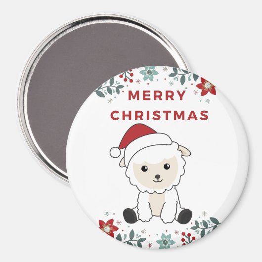 Sjeep Kerstmis Winterdieren Magnet (Voorkant / Achterkant)