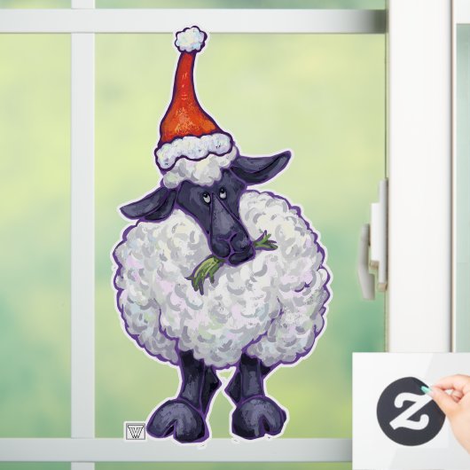 Sjeep-kerstvensterkoeling Raamsticker (Huis)