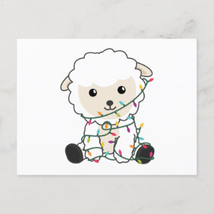 Sjeep-kerstwinter winterdieren schapen briefkaart