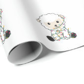 Sjeep-kerstwinter winterdieren schapen cadeaupapier (Rol Hoek)