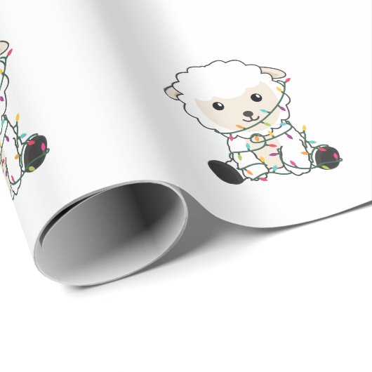 Sjeep-kerstwinter winterdieren schapen cadeaupapier (Rol Hoek)