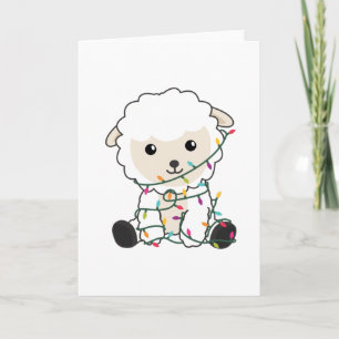 Sjeep-kerstwinter winterdieren schapen kaart