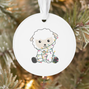 Sjeep-kerstwinter winterdieren schapen ornament