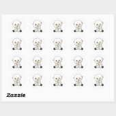 Sjeep-kerstwinter winterdieren schapen ronde sticker (Vel)