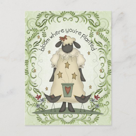 Sjeep sentiment leuk cartoon briefkaart (Voorkant)