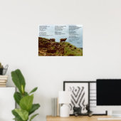 Sjeep zwijgend over Mountain Desiderata Poster (Thuiskantoor)