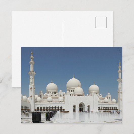 Sjeik Zayed Grote Moskee VAE Masjid Abu Dhabi Briefkaart (Voorkant / Achterkant)