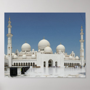 Sjeik Zayed Grote Moskee VAE Masjid Abu Dhabi Poster