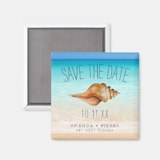 Sjell Beach Weddenschap Save the Date Magneet (Voorkant / Achterkant)