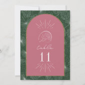 Sjell Palm Beach bruiloft Table Number Kaart (Achterkant)