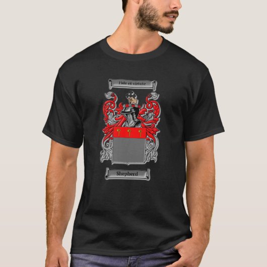 Sjepherd Family Crest Coats of Arms T-shirt (Voorkant)