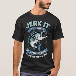 Sjerp het tot ze Forel Baars Vistechniek Slikt T-shirt