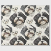 Sjiek Inpakpapier met Shih Tzu (Vlak)