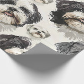 Sjiek Inpakpapier met Shih Tzu (Hoek)