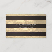 Sjieke Strepenpatroon Grunge Geel Visitekaartje (Achterkant)