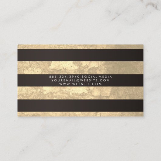 Sjieke Strepenpatroon Grunge Geel Visitekaartje (Achterkant)