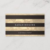 Sjieke Strepenpatroon Grunge Geel Visitekaartje (Voorkant)
