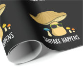 Sjitake gebeurt schamele paddenstoel donker BG Cadeaupapier (Rol Hoek)