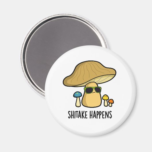 Sjitake gebeurt schamele paddenstoel magneet (Voorkant / Achterkant)