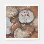 Sjitake paddenstoelen Birthday Servet (Voorkant)