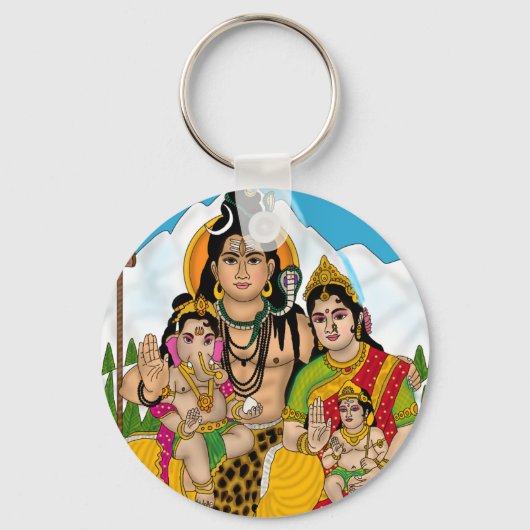 Sjiva Familie Sleutelhanger (Voorkant)
