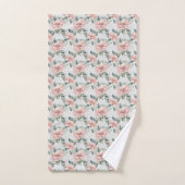 Sjofel Chic Roze Bloemen Bloemmotief Botanisch Bad Handdoek (Handdoek)