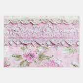 Sjofel Chic Roze Kant  Inpakpapier Vel (Voorkant 2)