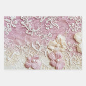 Sjofel Chic Roze Kant  Inpakpapier Vel (Voorkant)