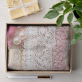 Sjofel Chic Roze Kant  Tissuepapier (Geschenk)