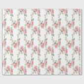 Sjofel Chic Roze Roos Bloem Cadeaupapier (Vlak)