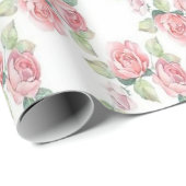 Sjofel Chic Roze Roos Bloem Cadeaupapier (Rol Hoek)