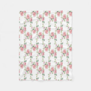 Sjofel Chic Roze Roos Bloem Fleece Deken