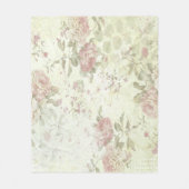 Sjofel Chic Roze Roos Bloem Fleece Deken (Voorkant)