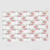 Sjofel Chic Roze Roos Bloem Golfhanddoek (Horizontaal)