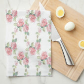 Sjofel Chic Roze Roos Bloem Theedoek (Quarter Fold)