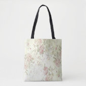 Sjofel Chic Roze Roos Bloem Tote Bag (Voorkant)