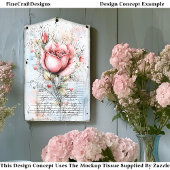 Sjofel Chic Roze Roos & Hartjes CJ8 Decoupage Tissuepapier