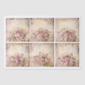 Sjofel Chic Roze Rozen Mixed Set (A1L) Decoupage Tissuepapier (Voorkant)