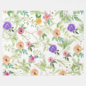 Sjofel Chique Bloem Fleece Deken (Voorkant (Horizontaal))