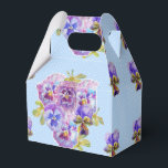 Sjofele blauwe viooltje bloemige trouwtaart favori bedankdoosjes<br><div class="desc">Sjofele chic blauwe viooltje gestippelde viooltje bloemige theepartij taart favoriet dozen. Ontworpen vanuit een van mijn aquarel schilderijen.</div>