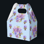 Sjofele blauwe viooltje bloemige trouwtaart favori bedankdoosjes<br><div class="desc">Sjofele chic blauwe viooltje stip viooltje bloemige theepartij taart favoriet dozen. Ontworpen vanuit een van mijn aquarel schilderijen.</div>