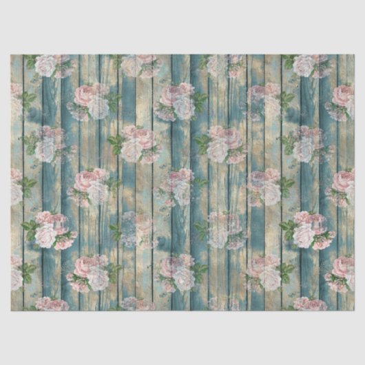 Sjofele Bloem Aqua Serie Design 6 Tissuepapier (Voorkant)