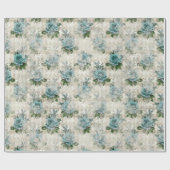 Sjofele Bloem Aqua Serie Ontwerp 2 Cadeaupapier (Vlak)