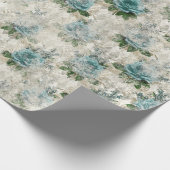 Sjofele Bloem Aqua Serie Ontwerp 2 Cadeaupapier (Hoek)