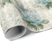 Sjofele Bloem Aqua Serie Ontwerp 2 Cadeaupapier (Rol Hoek)